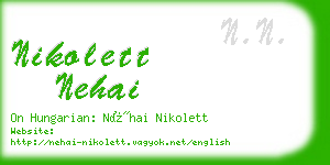 nikolett nehai business card